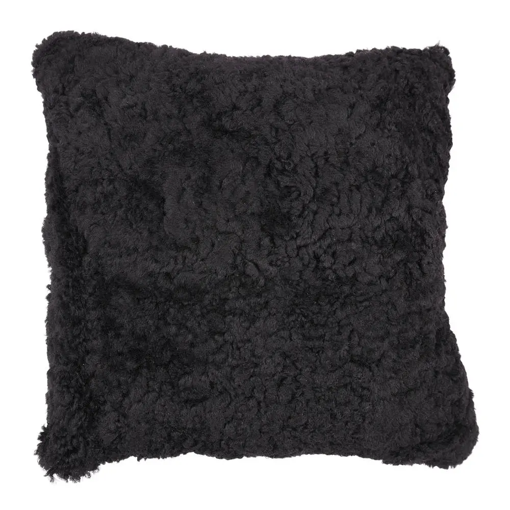 Pute new zealand saueskinn kort ull 40x40 cm svart