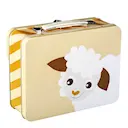Lamm plåtväska 16x19 cm gul