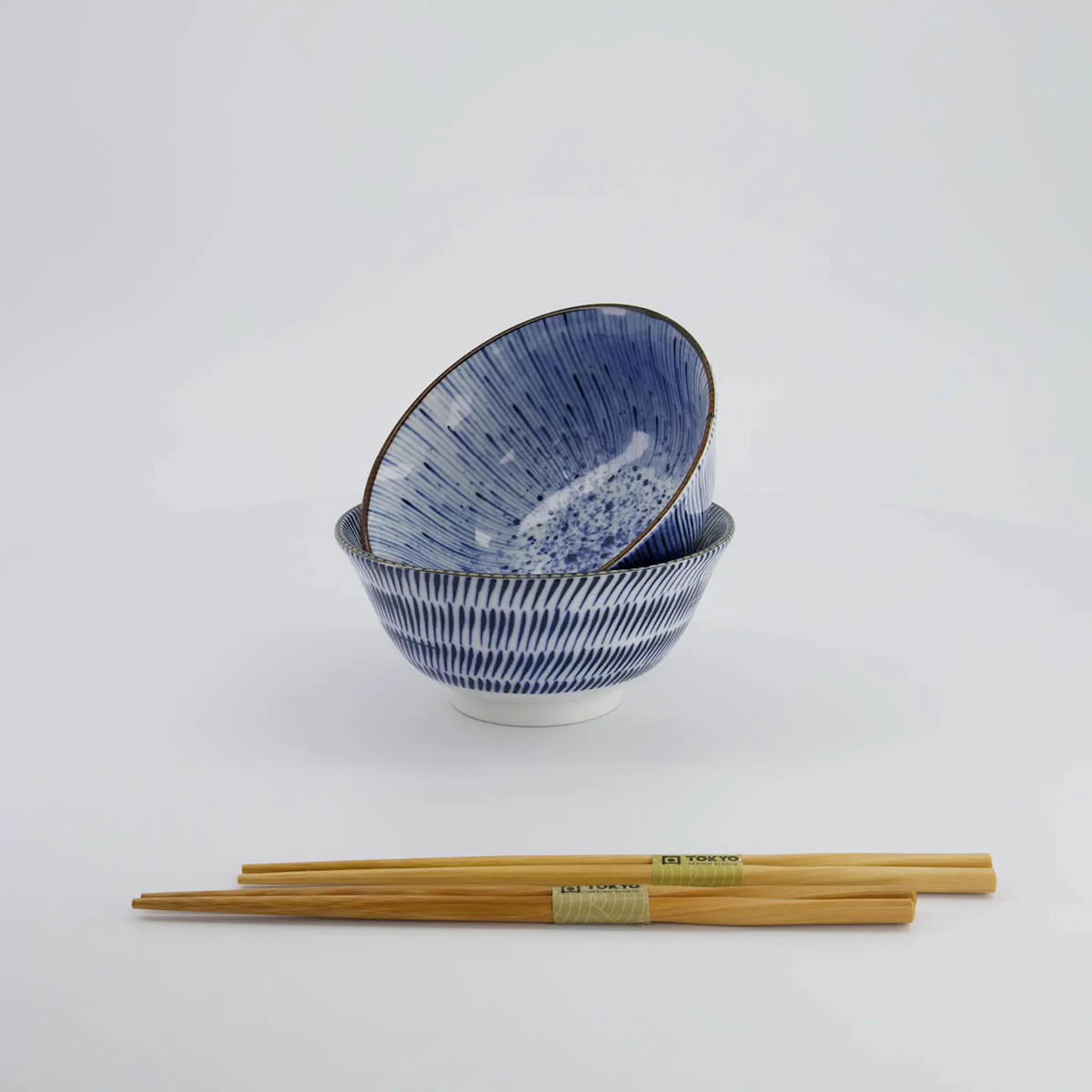 Tokyo Design Studio Tayo skålset 2-pack 15 cm blå vit