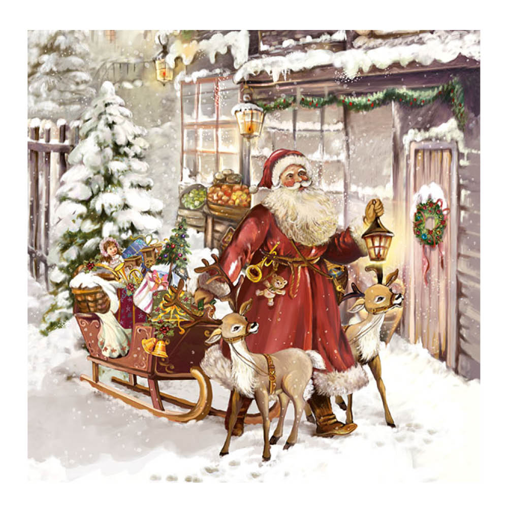 Ambiente Serviett 33x33 cm 20 stk Christmas Visit