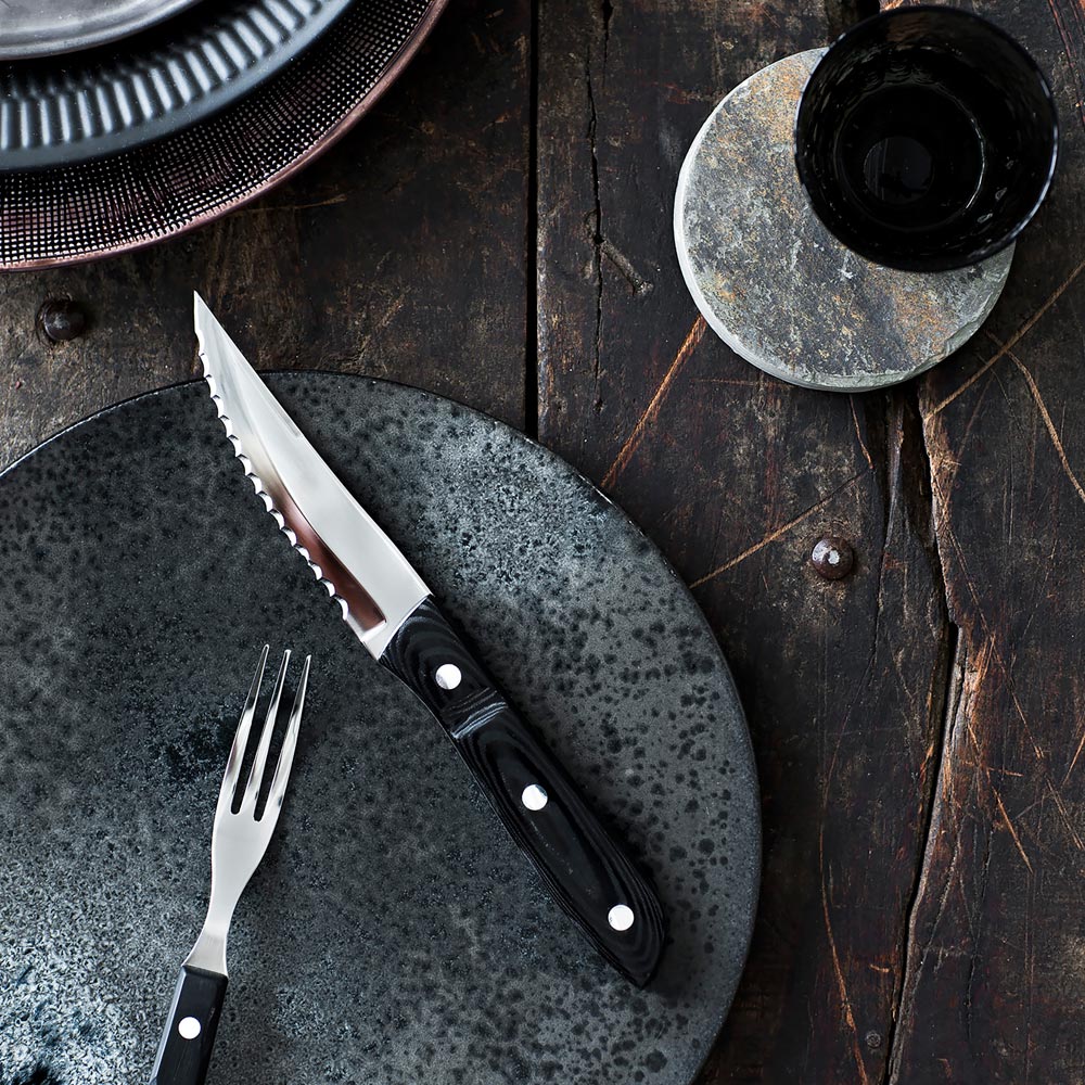 Gense Old Farmer micarta grillkniv XL 4 stk