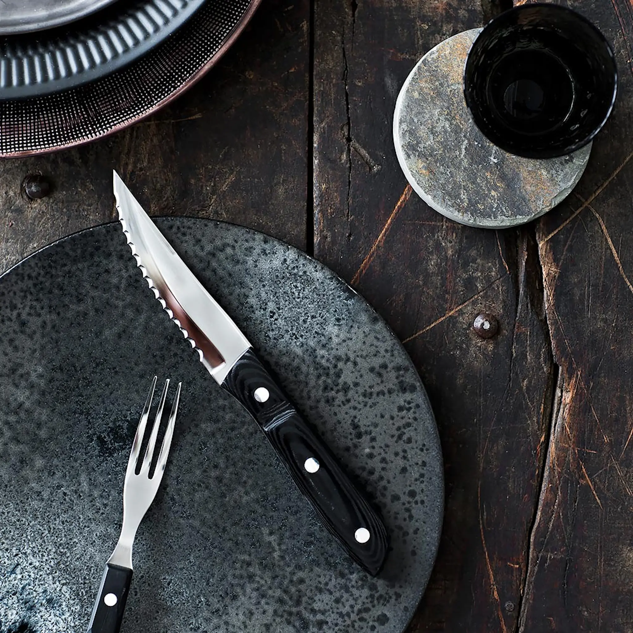 Gense Old Farmer Micarta Grillkniv XL 4-pack