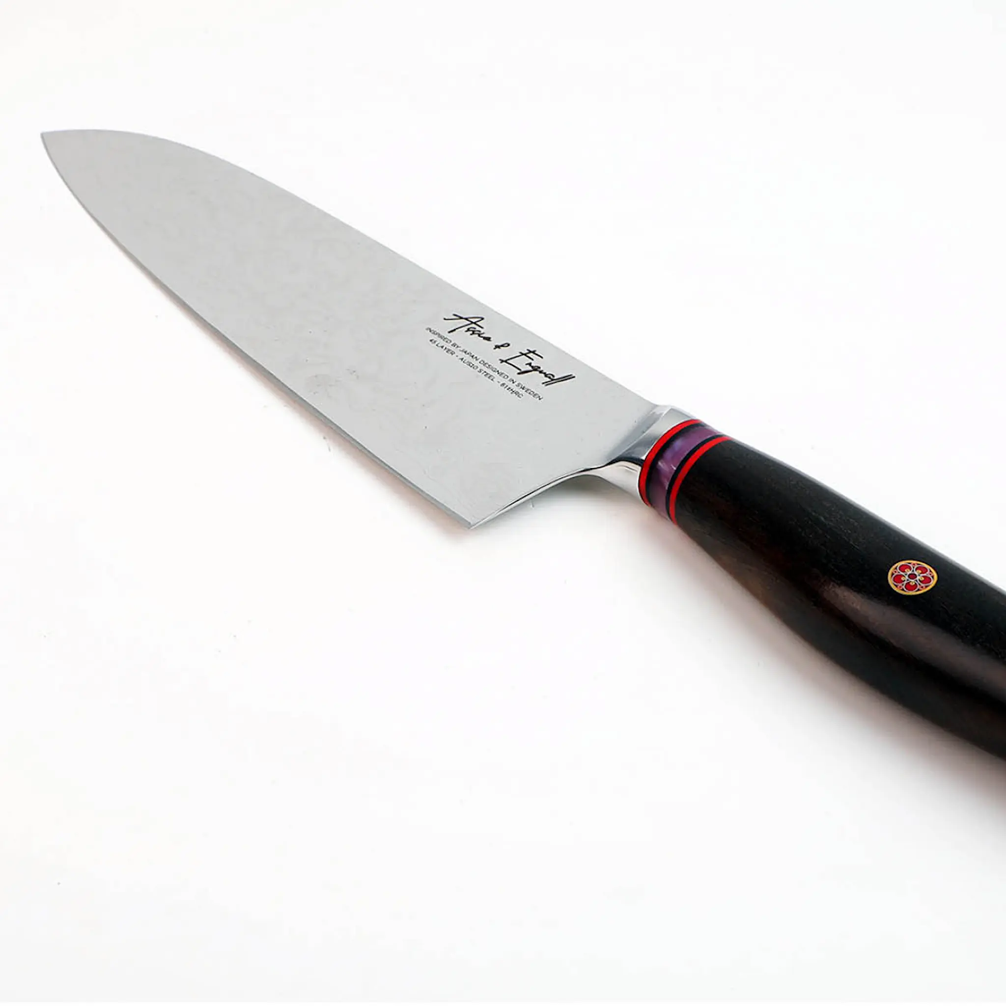 Assio & Engvall Skarp santokukniv 17,8 cm stål/trä