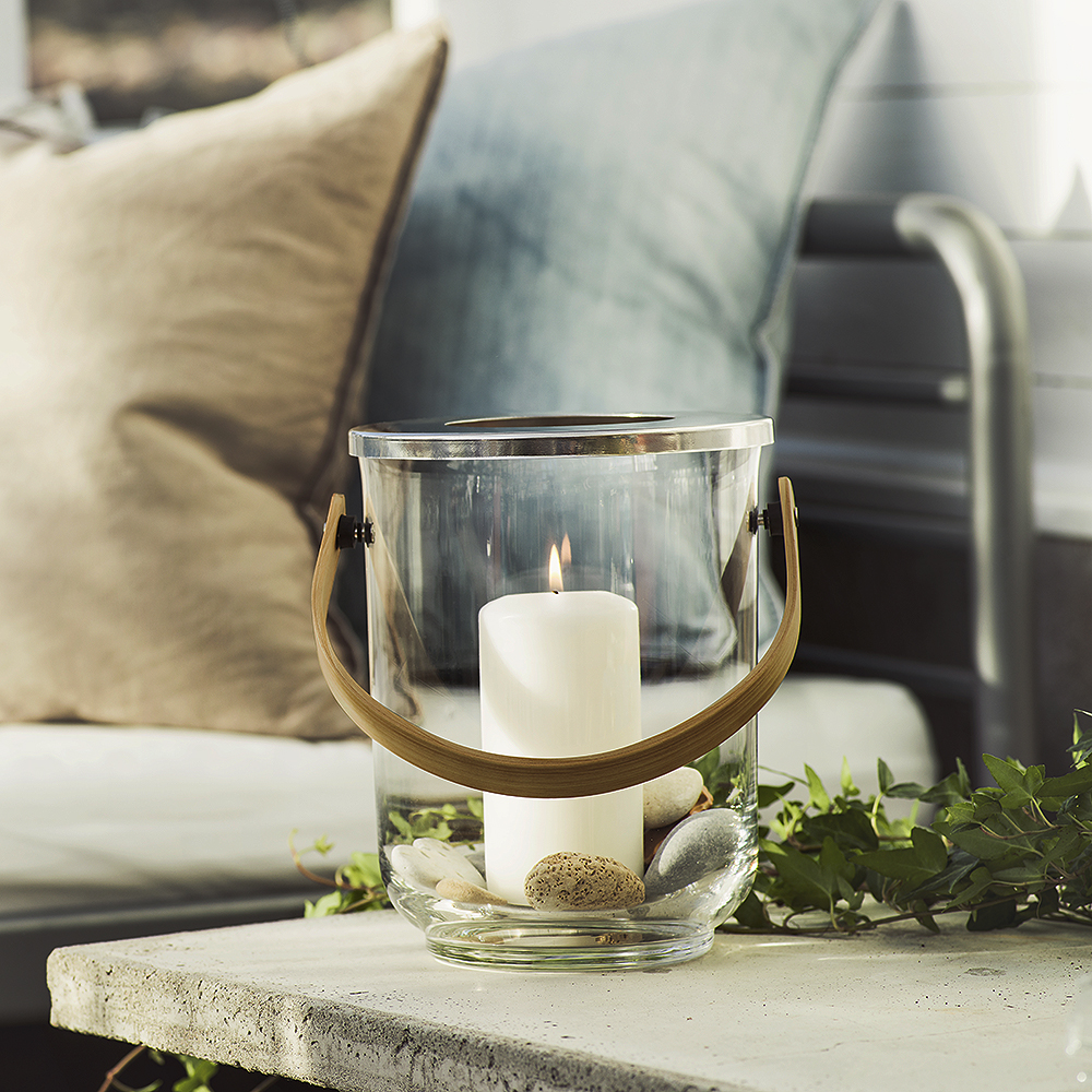 Sagaform Nature Lykta Glas/Metall 23x18,5 cm