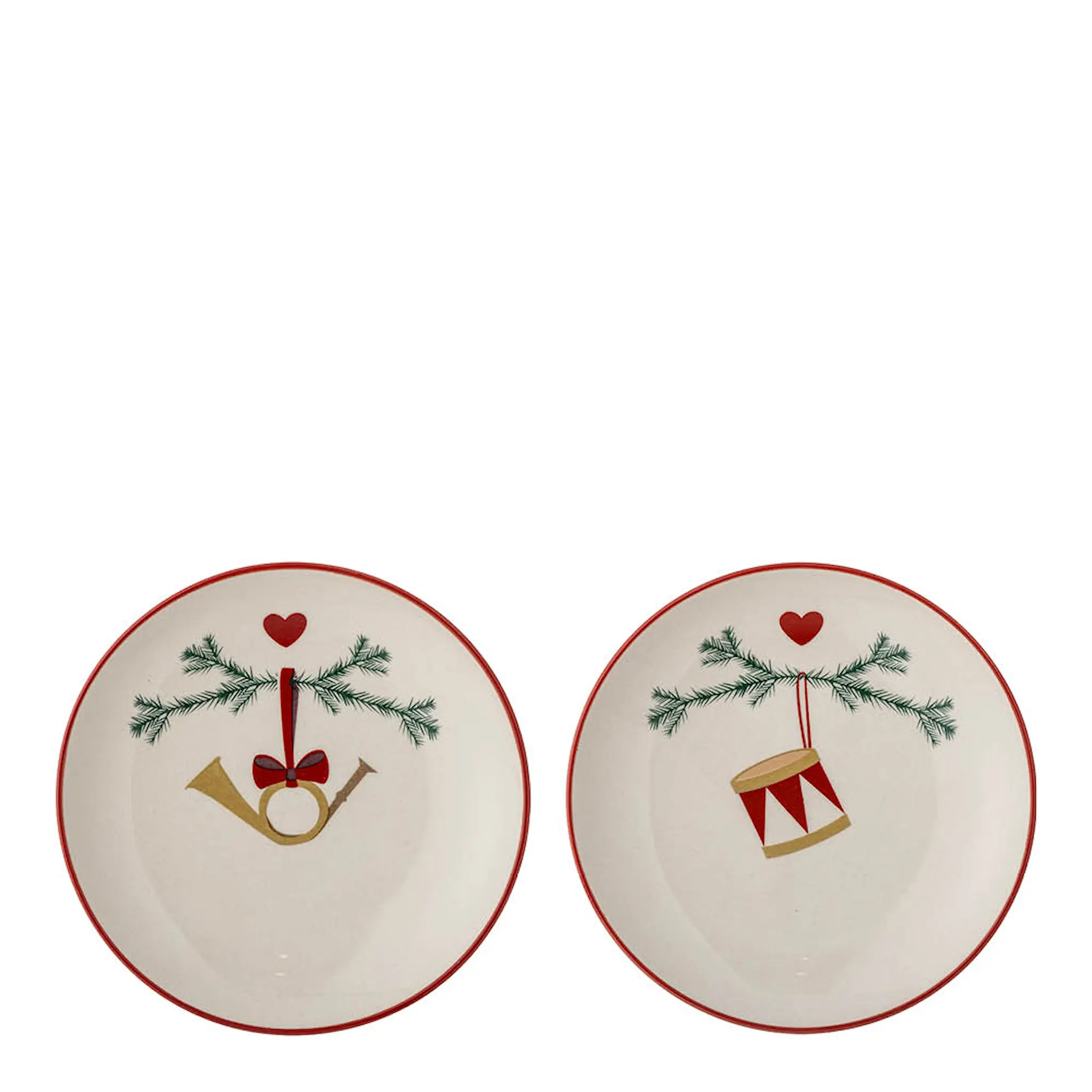 Bloomingville Yule lautanen 16 cm 2 kpl joulukuosi