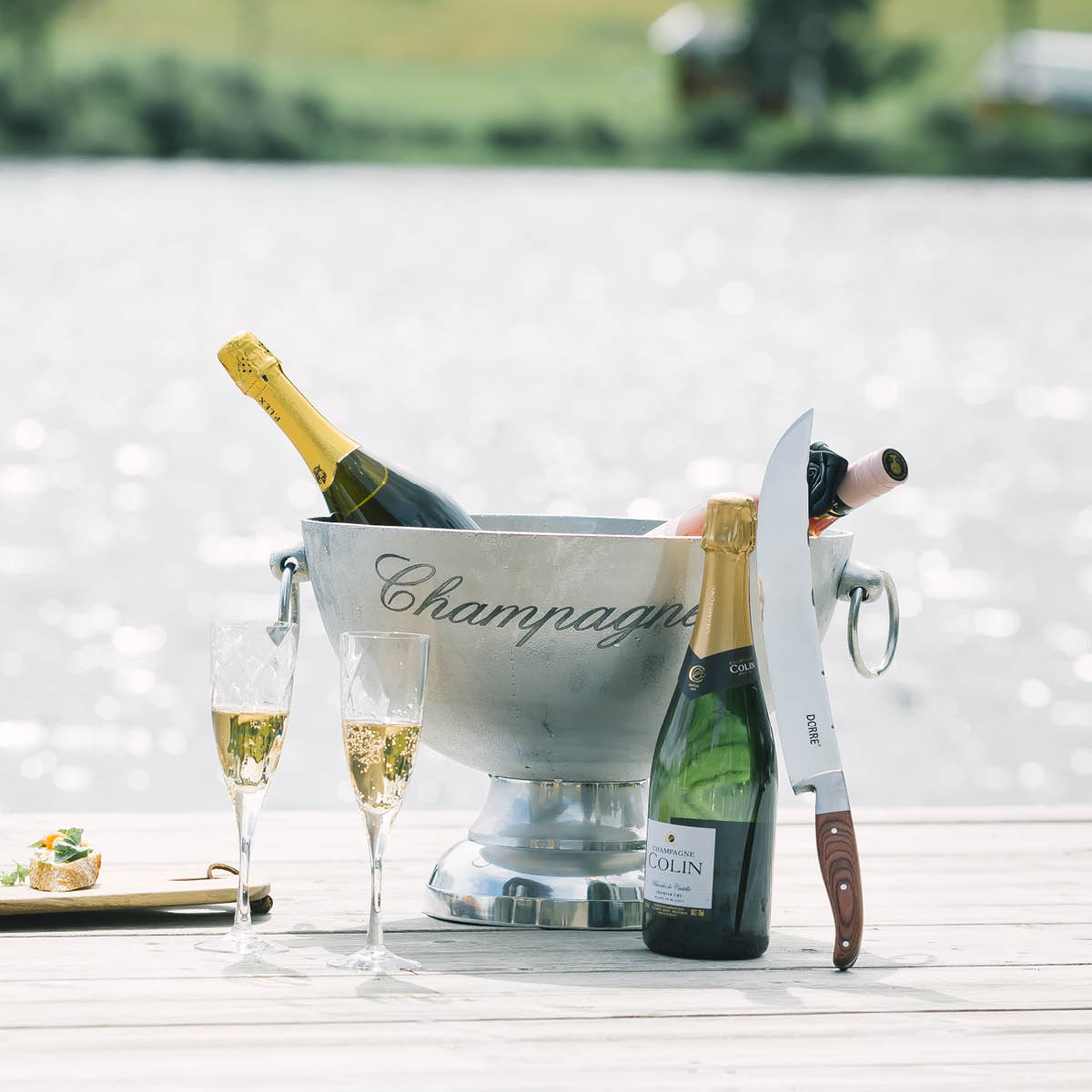 Dorre Salut champagnesabel med trehåndtak 42 cm