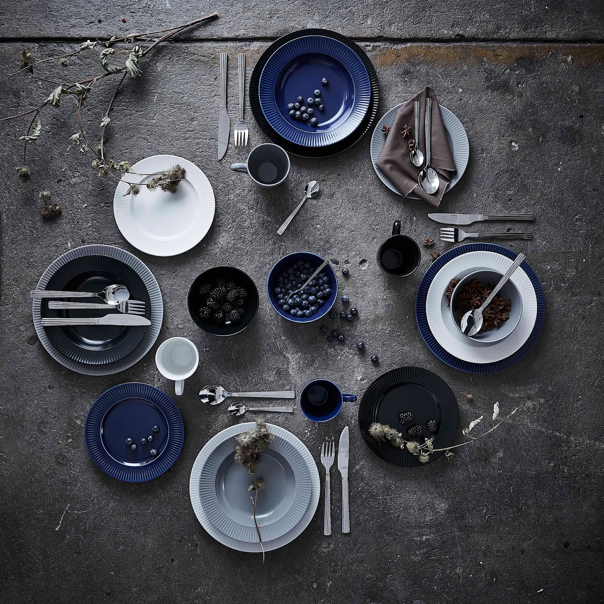 Aida Groovy Lautanen 21 cm Harmaa