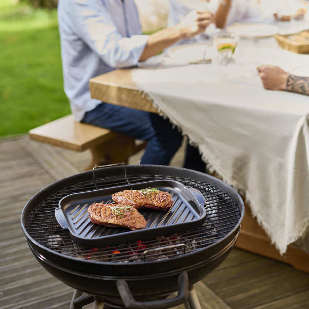 Peugeot Grill2Table räfflad grillplatta 38x26 cm svart