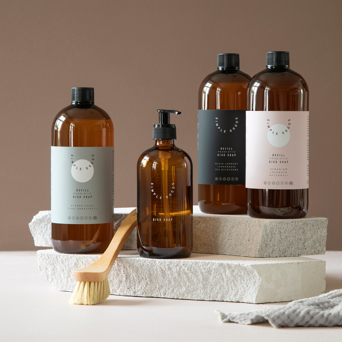 Simple Goods Lemongrass Tiskiaine täyttöpakkaus 1000 ml Musta