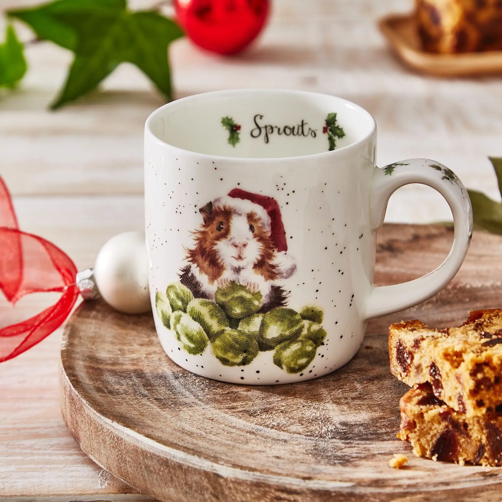 Wrendale Design Mugg 31 cl Christmas Sprouts