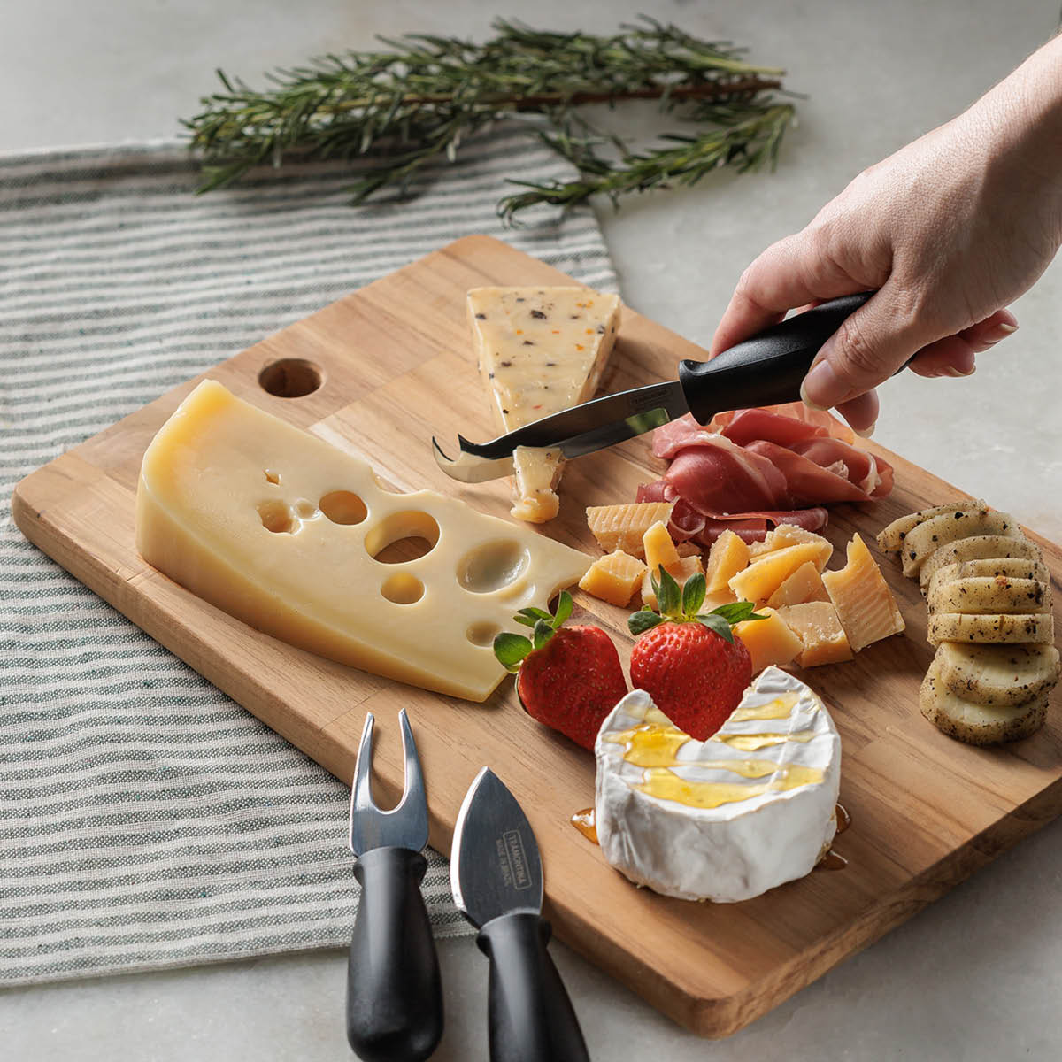 Tramontina Kitchen leikkuulauta 3 kpl tiikki
