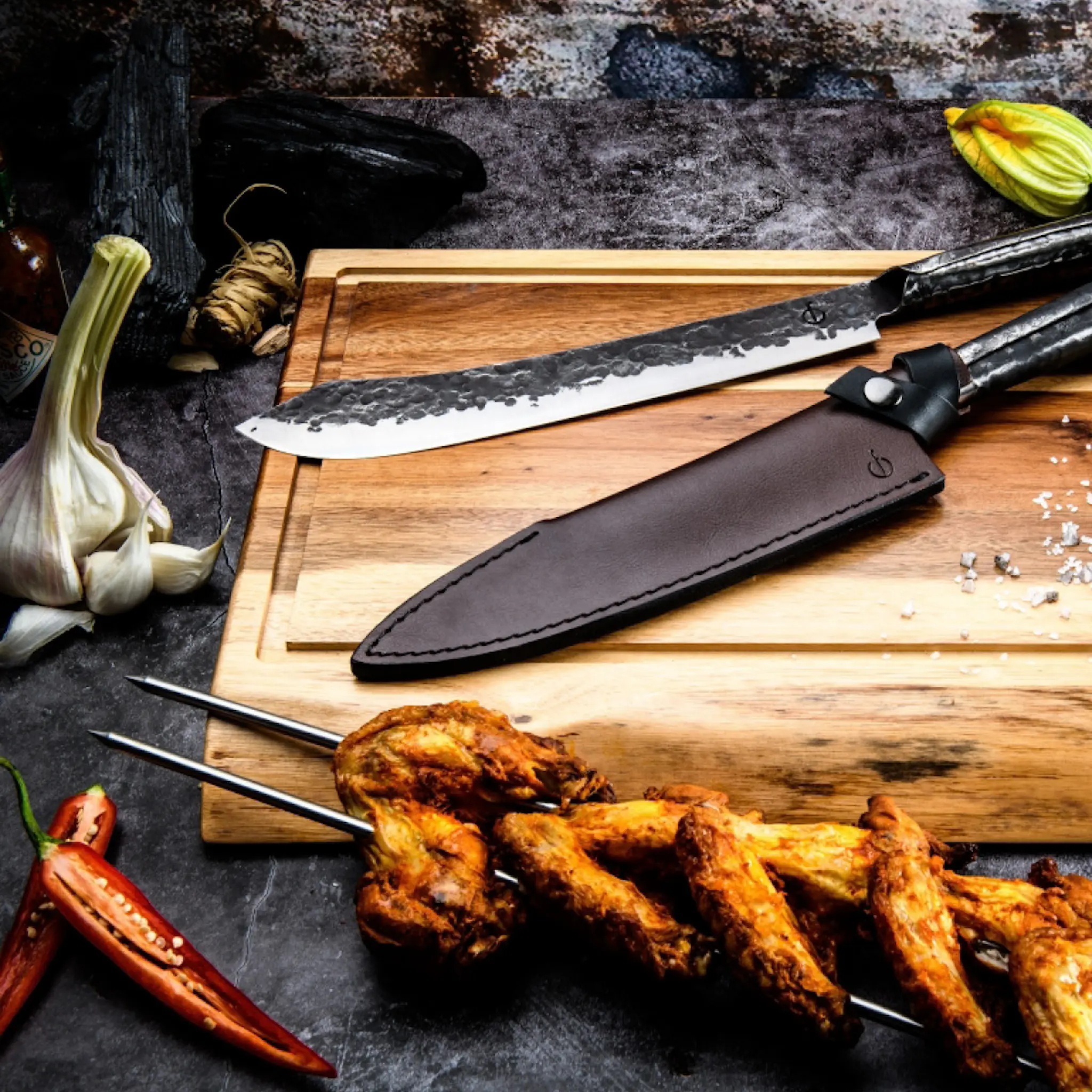 Forged Grillspett 70 cm churrasco