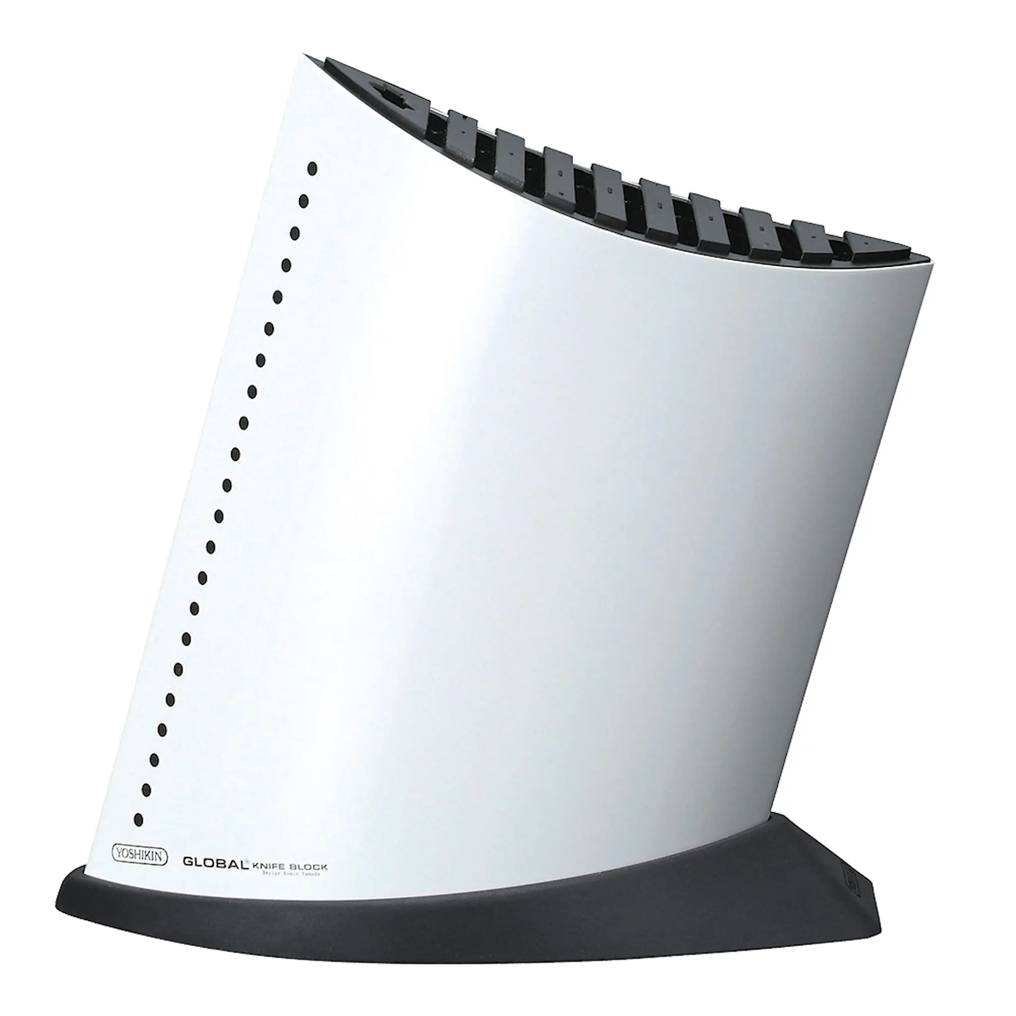 Global Global Knivblock för 9 knivar och skärpstål Vit