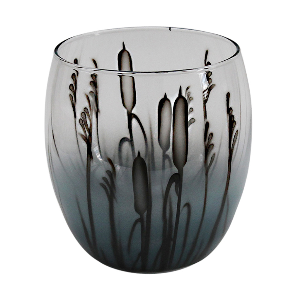 Nybro Crystal Kaveldun Ljuslykta 10x9,5 cm Blå