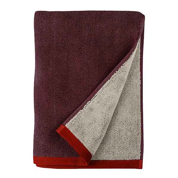Soft badlakan 133x70 cm vinröd/sand