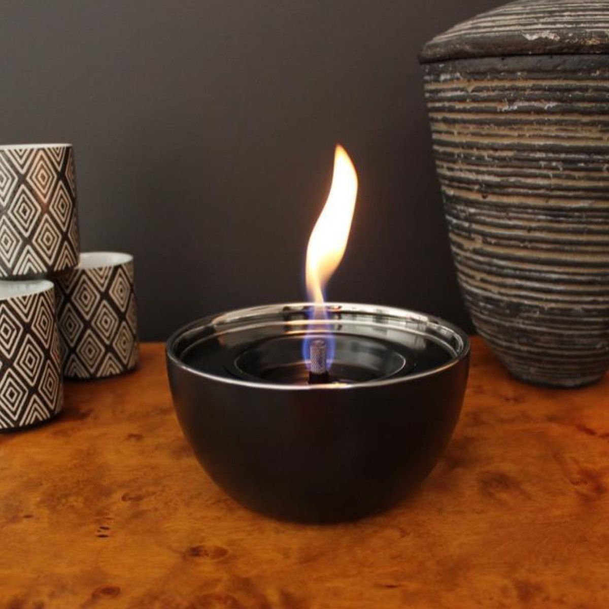 Tenderflame Rose lykta 14 cm svart