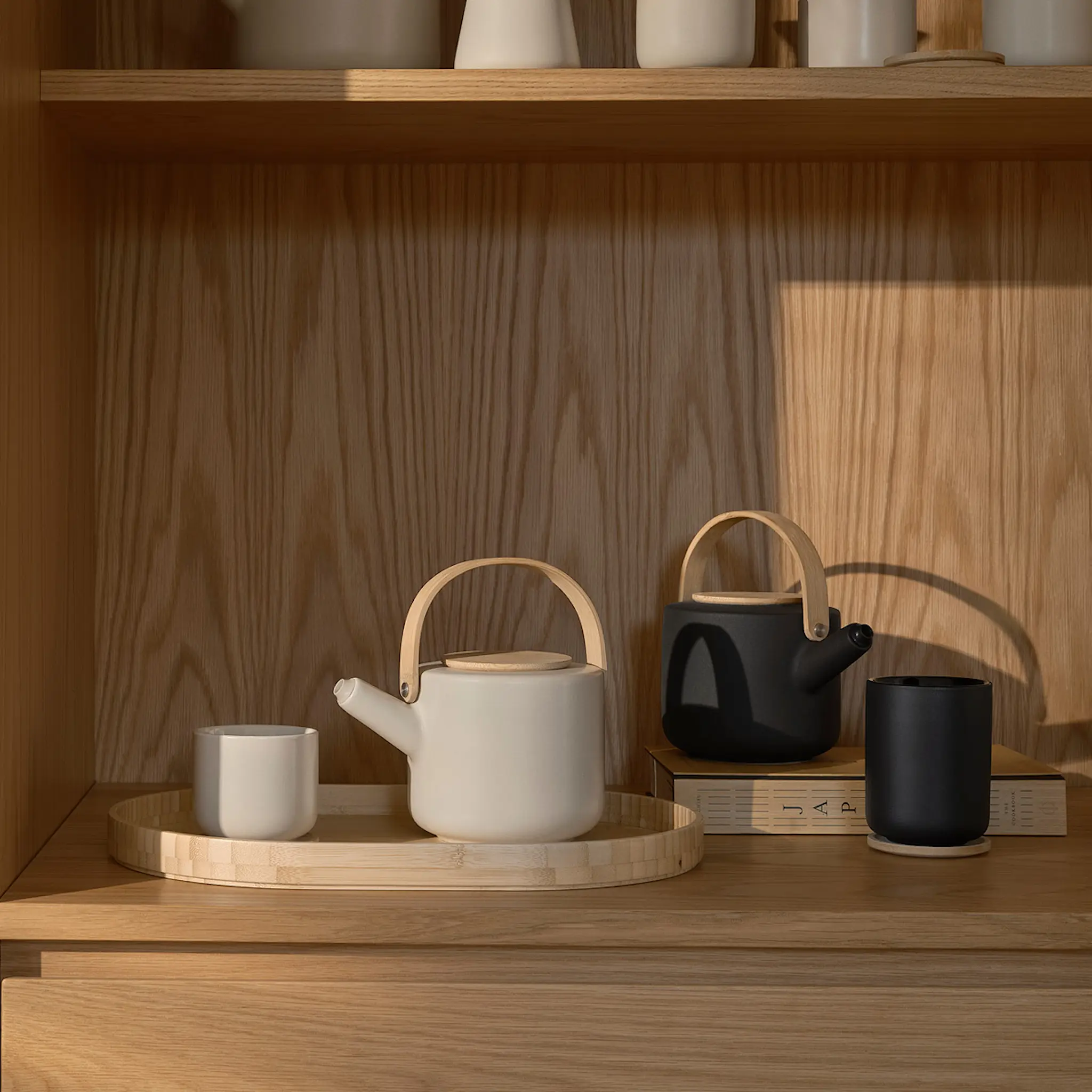 Stelton Theo termomugg med träbricka 25 cl svart