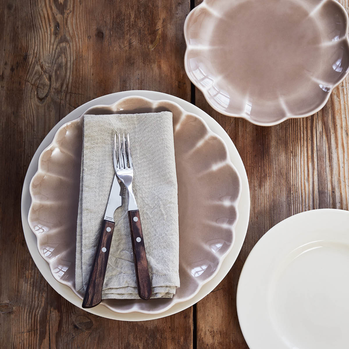 Stiernholm Lotus tallerken  27 cm brun