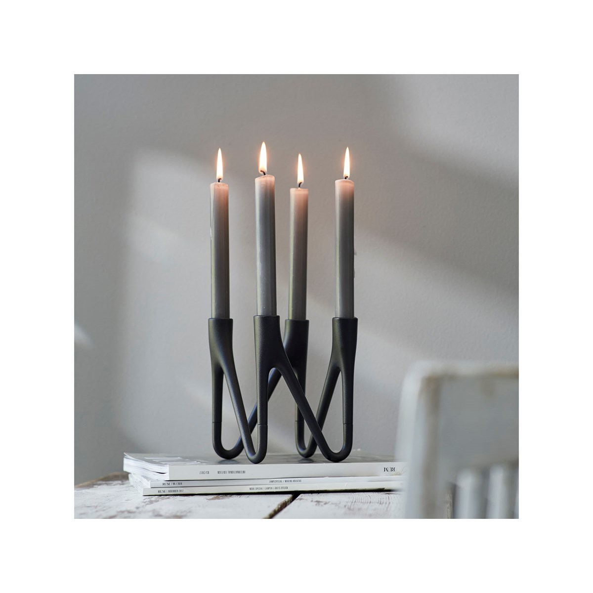 Morsö Roots Kynttilänjalka 4 kynttilää Musta