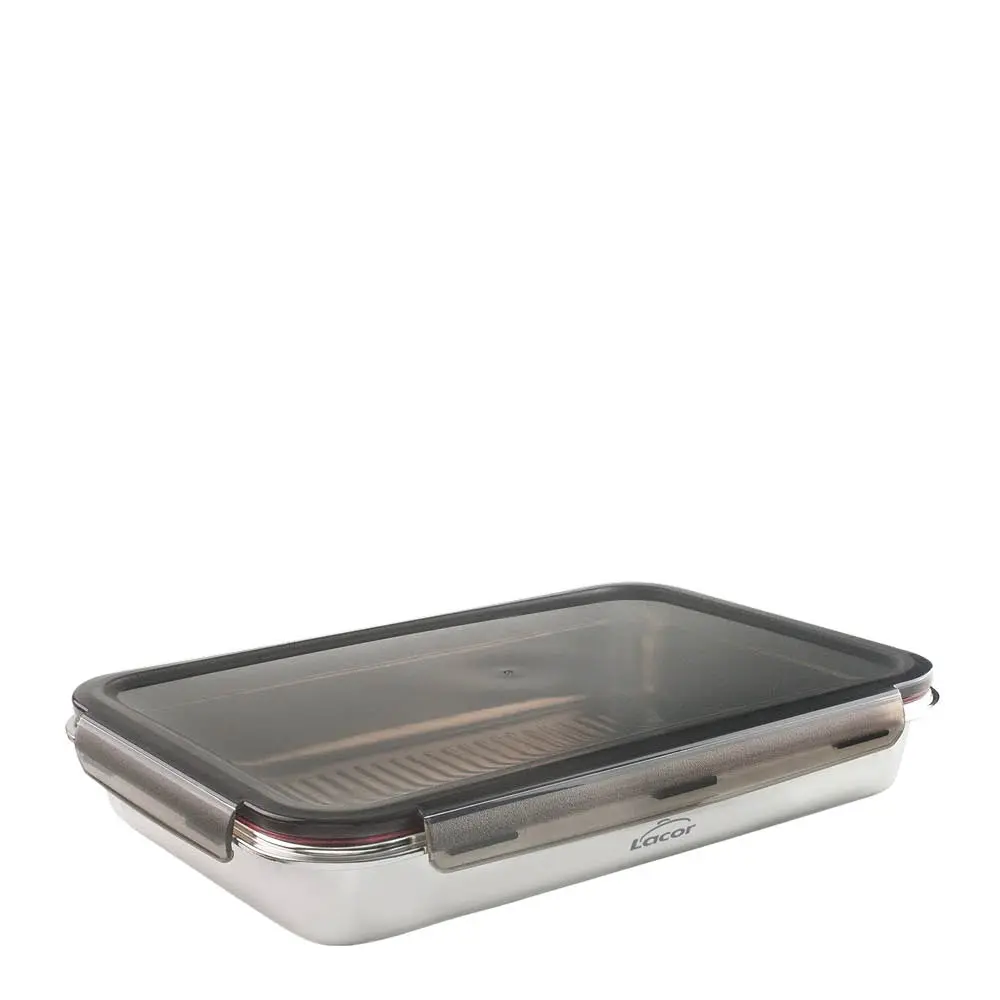 Matboks mikrobølgesikker tett lokk 3,5L stål