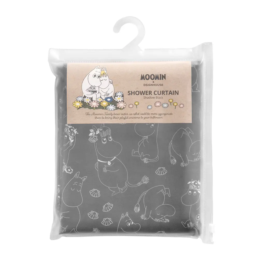 Muumi Suohkuverho 180x200 cm Musta