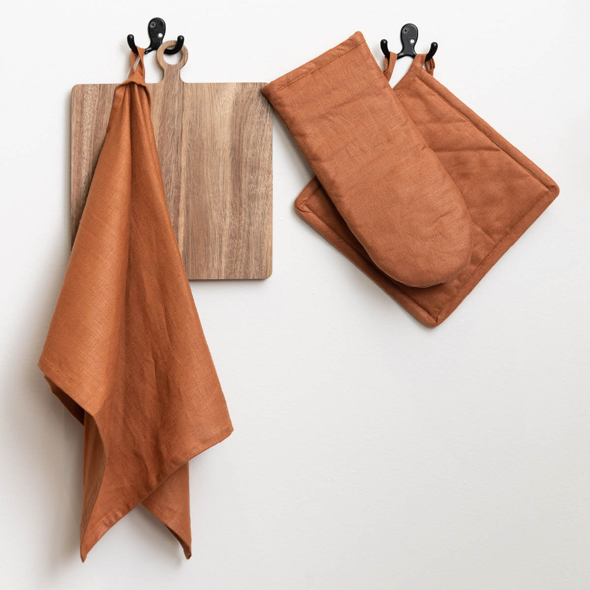 Fanni K Pellava kökshandduk 45x70 cm nötbrun