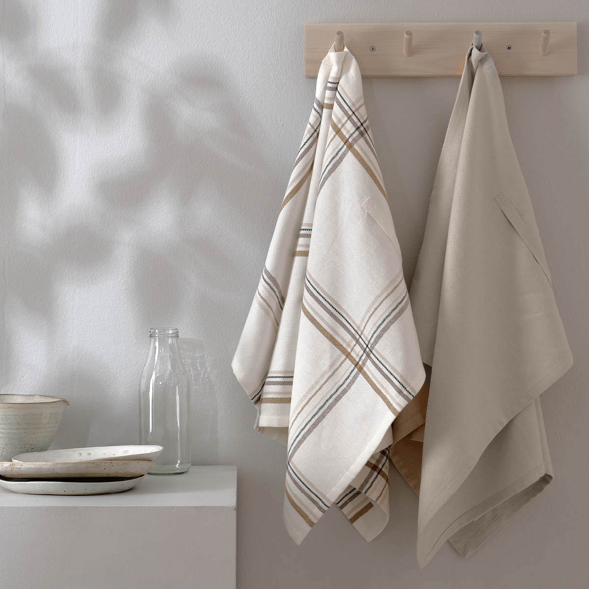 The Organic Company Gavepakke med kjøkkenhåndkle 53x86 cm 2 stk earth check