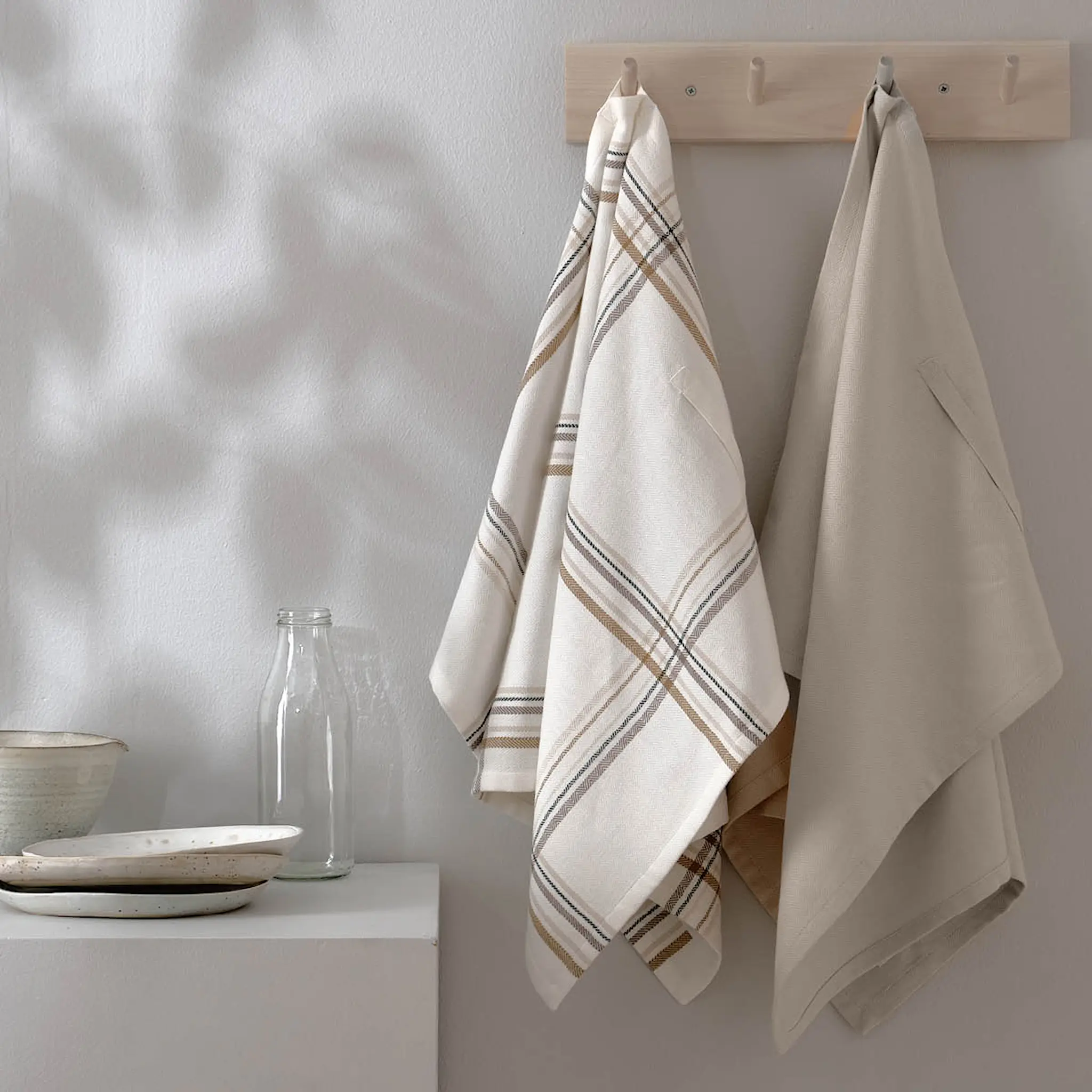 The Organic Company Gåvopaket med kökshandduk 53x86 cm 2-pack earth check