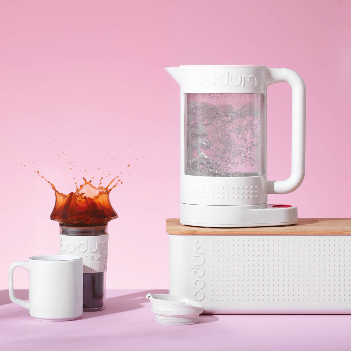 Bodum Bistro brødboks m/skjærefjøl hvit