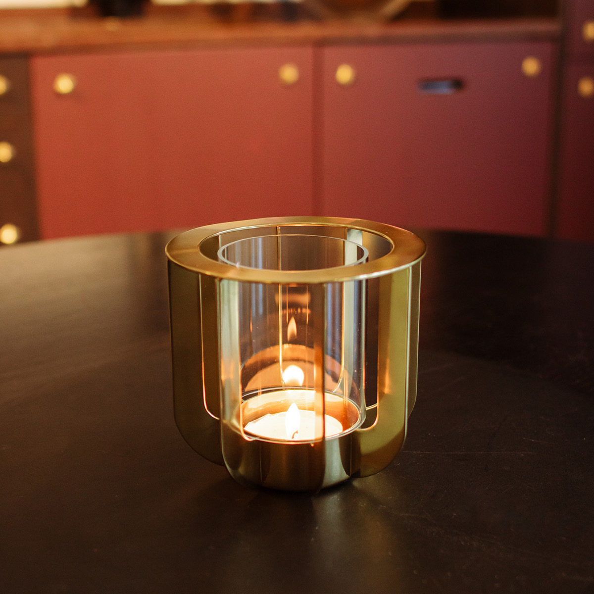 Klong Jazz lysholder 14,5x13 cm messing