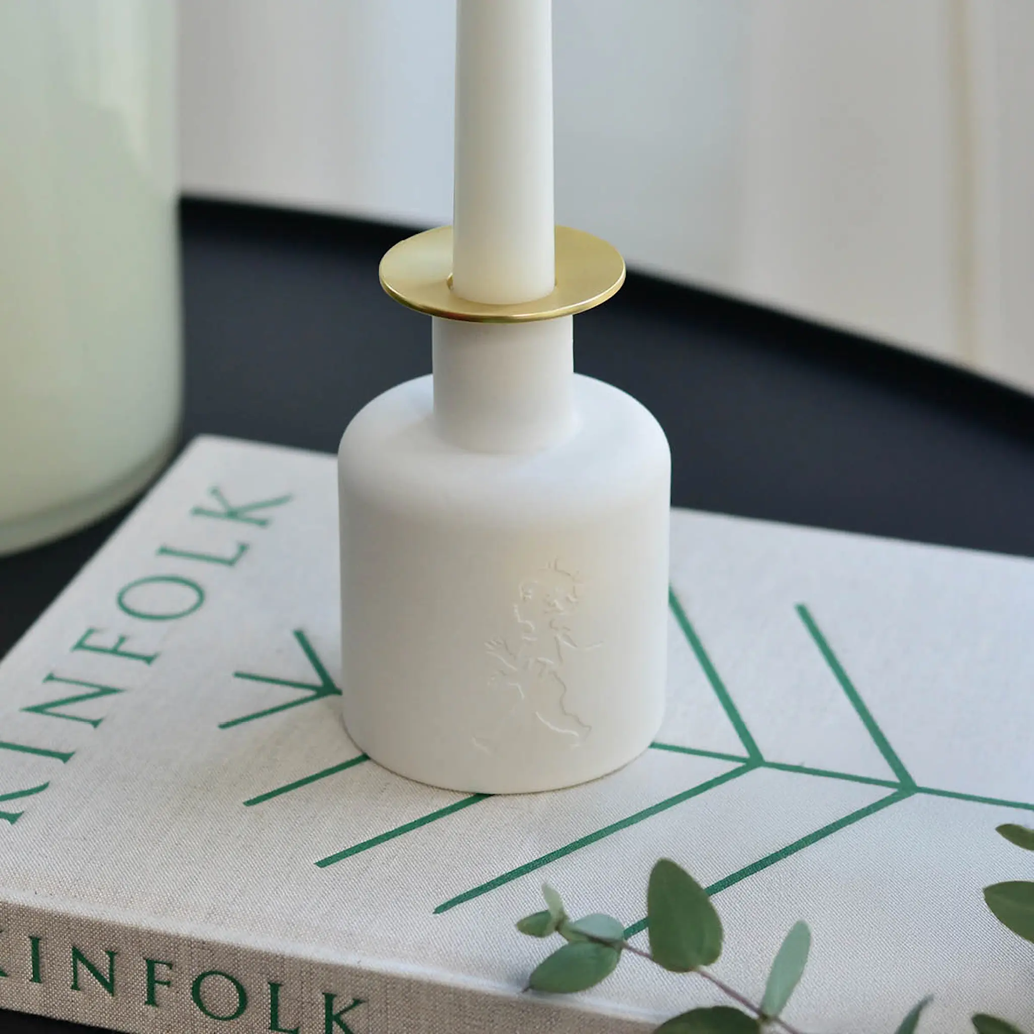 SOLSTICKAN Ljusmanschett matt mässing