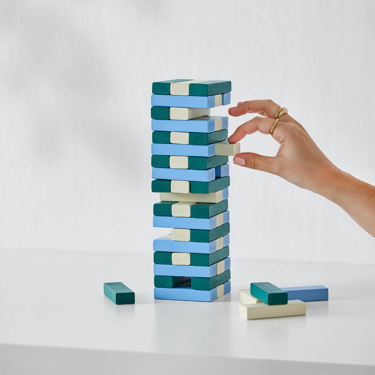 Printworks Tumbling Towers lekset grön/blå