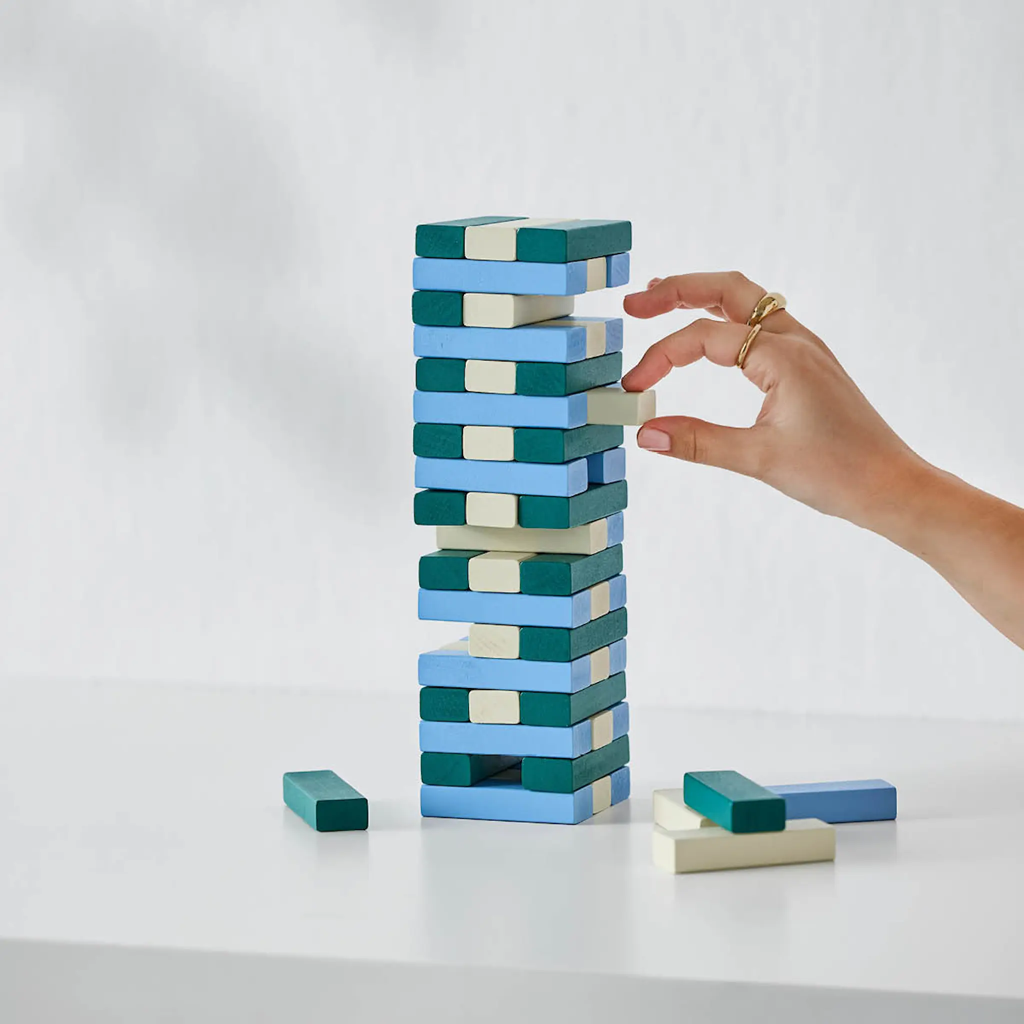 Printworks Tumbling Towers lekset grön/blå