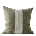 Colette kuddfodral linne 50x50 cm gröna ränder