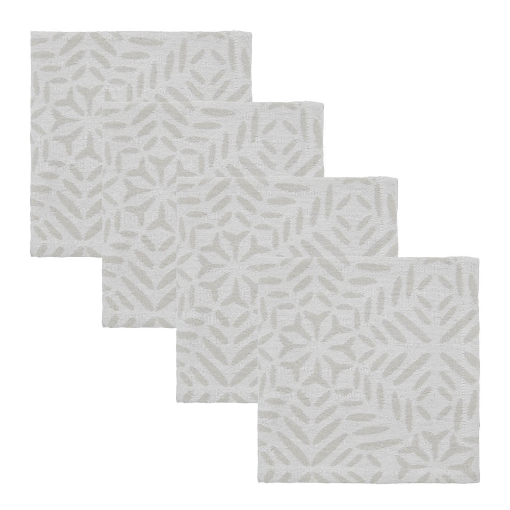 House Doctor Clip tygservett i bomull 40x40 cm 4-pack vit/grå