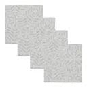 Clip tygservett i bomull 40x40 cm 4-pack vit/grå