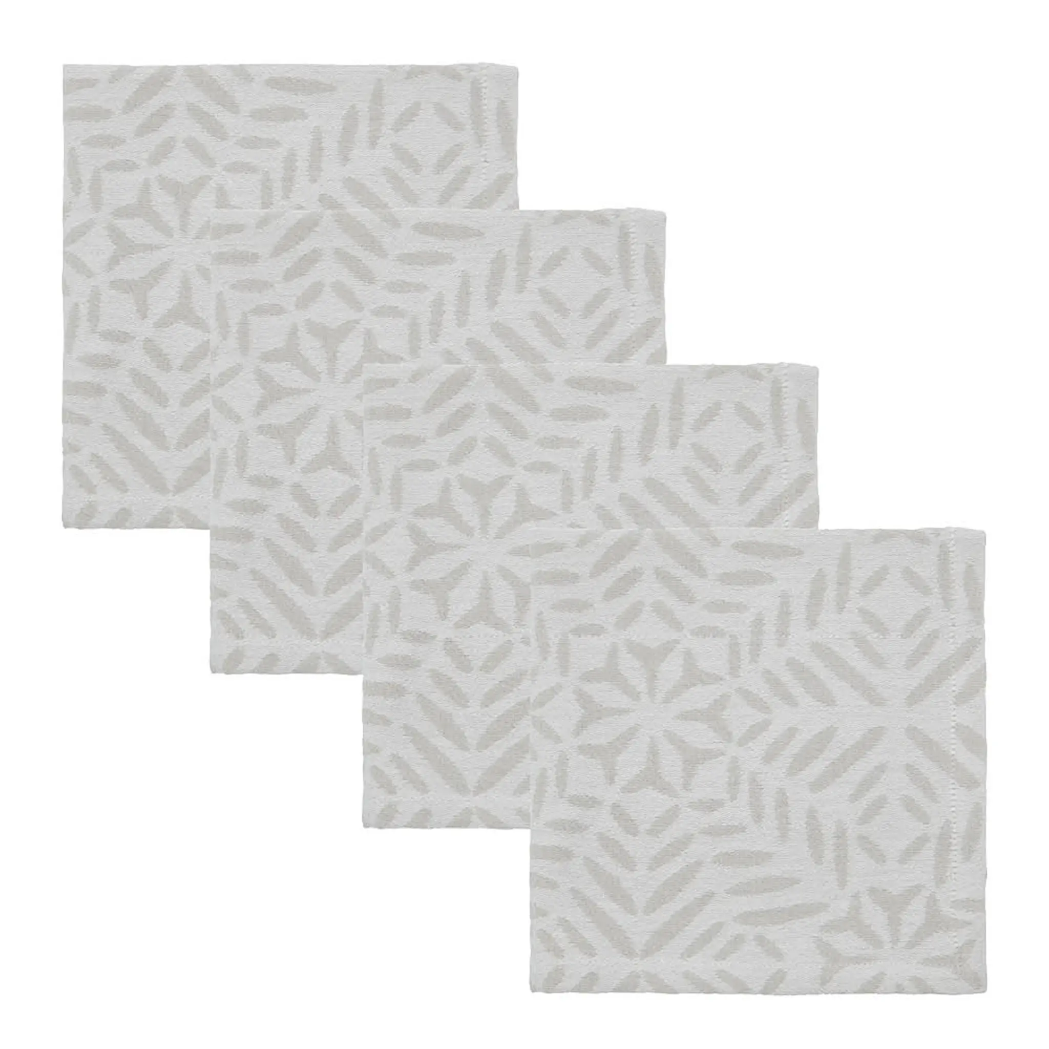 House Doctor Clip tygservett i bomull 40x40 cm 4-pack vit/grå