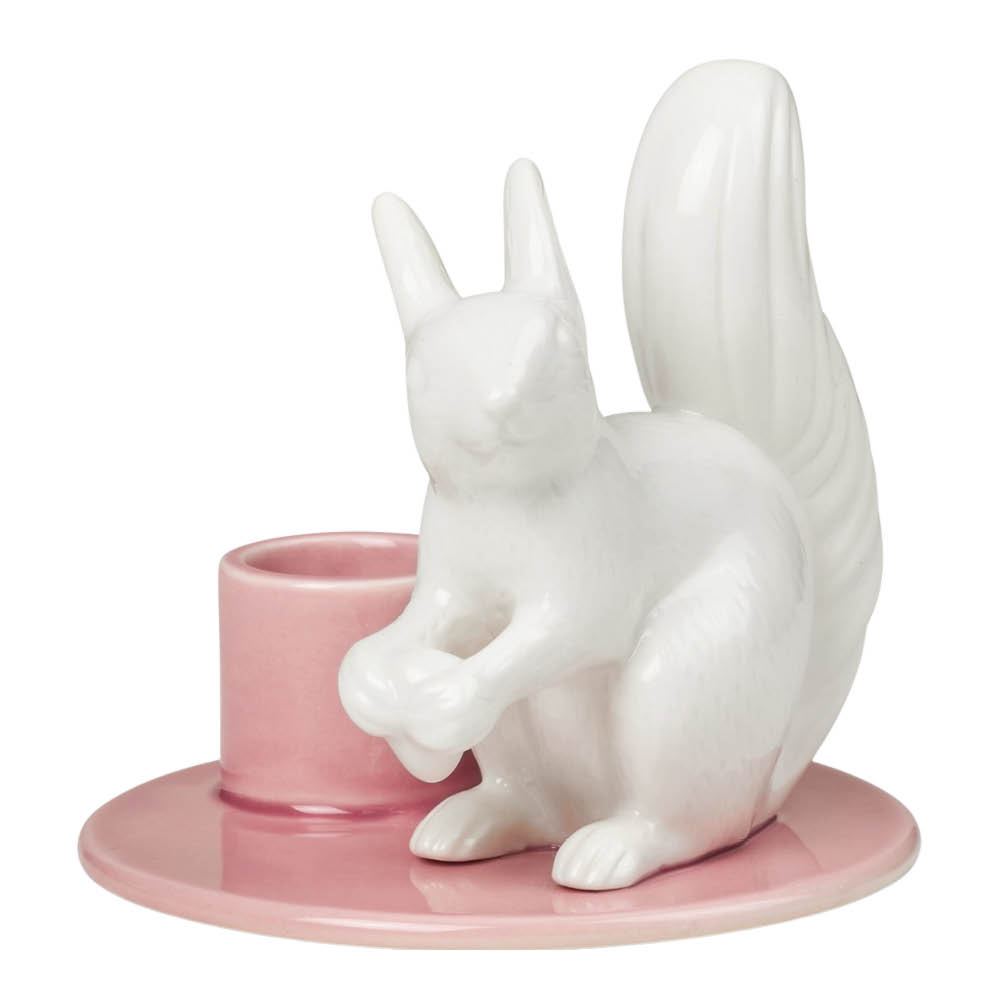 Dottir - Sweet Stories Large Squirrel Kynttilänjalka 8,5 cm Blush