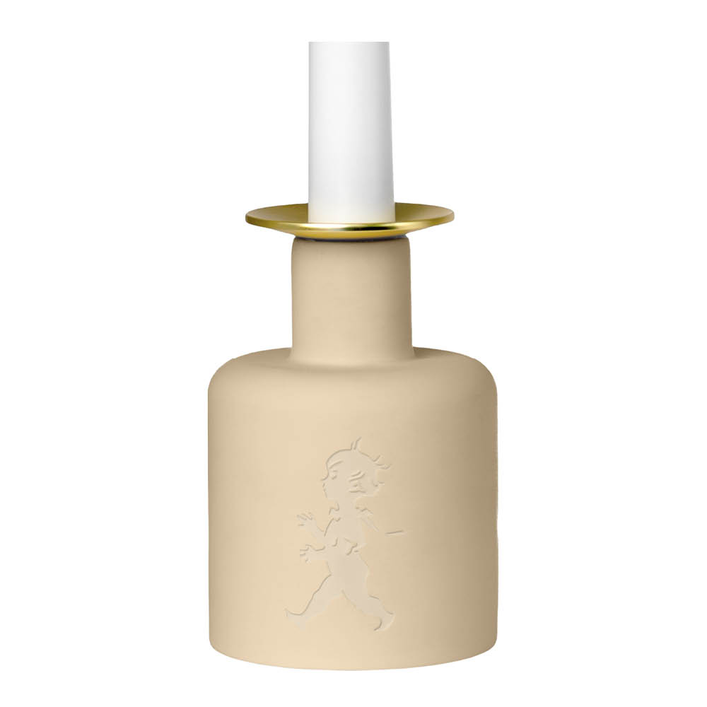SOLSTICKAN - Solstickan Kynttilänjalka 10x7 cm Beige