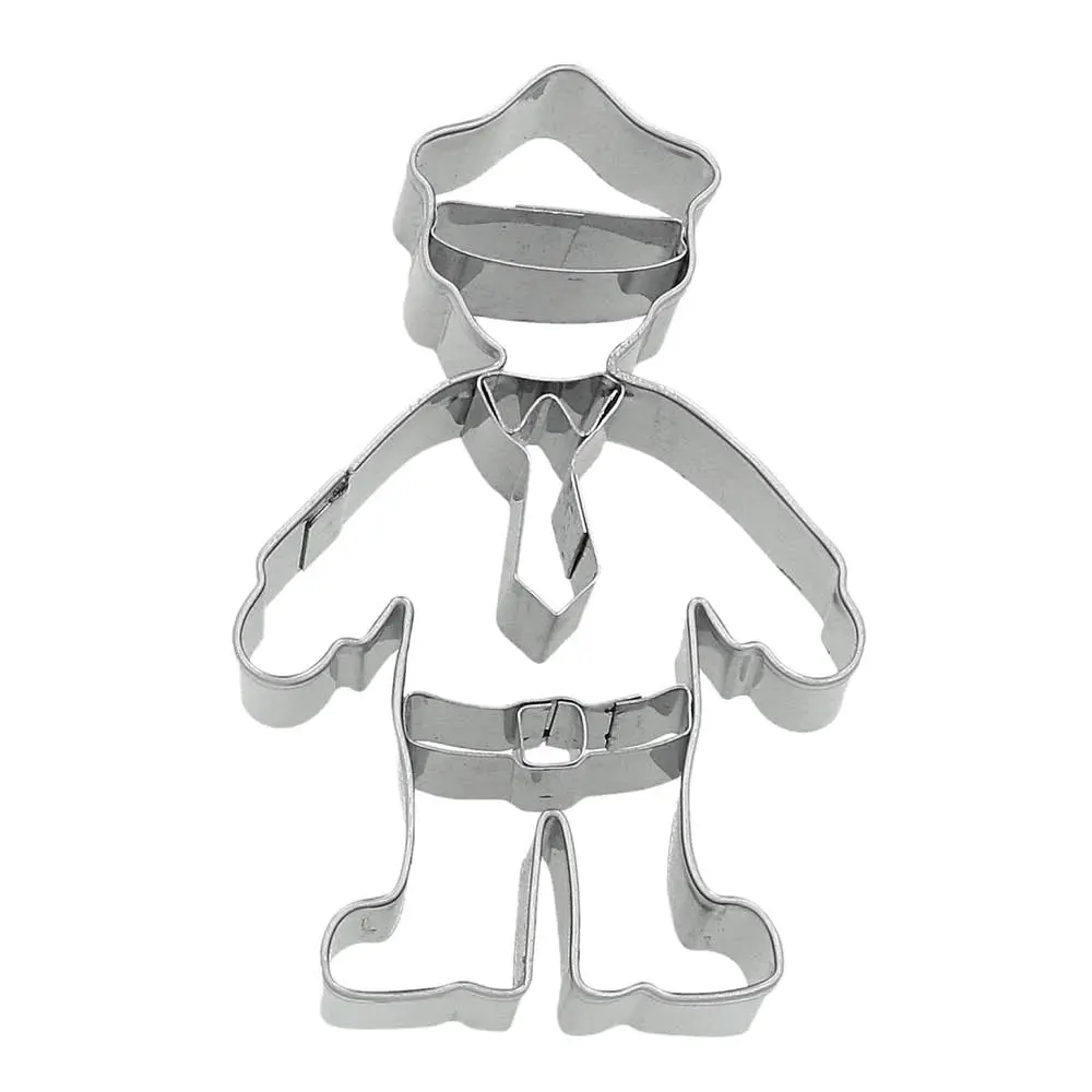 Cookie Cutters piparkakkumuotti poliisi 8 cm ruostumatonta terästä