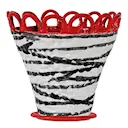 Patty L kruka 30x26,5 cm zebra/röd