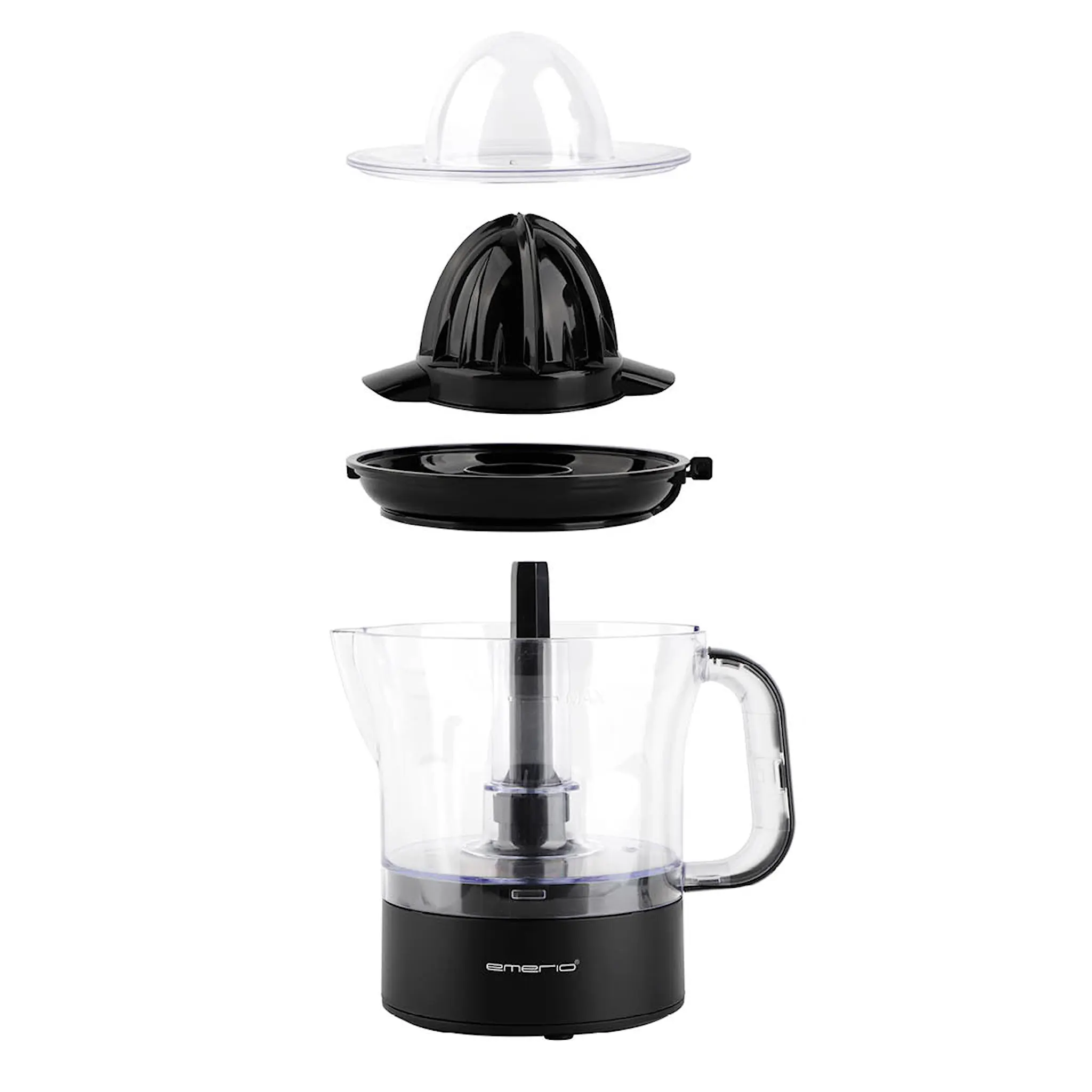 EMERIO Sitruspresser med tilbehør 700 ml svart