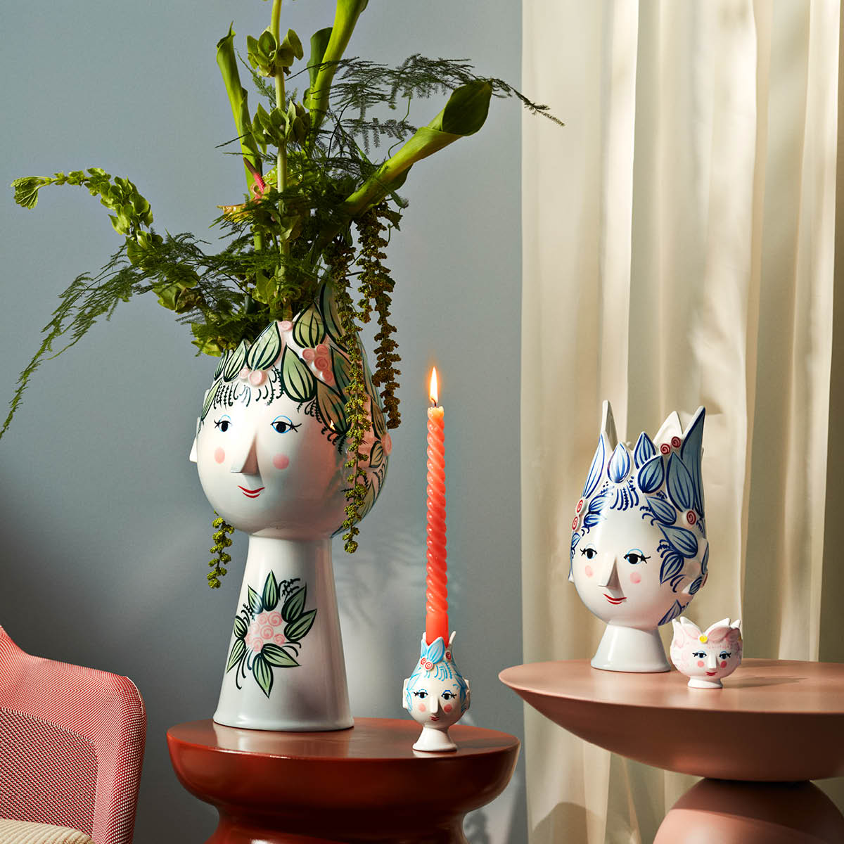 Bjørn Wiinblad Titania ljuslykta värmeljus 6,5 cm rosa