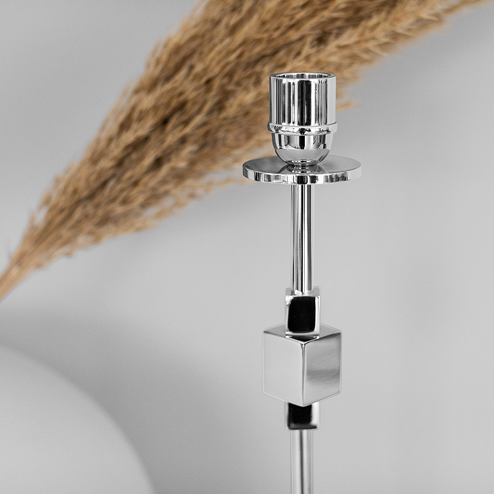 Hilke Como lysestake 40 cm forniklet messing