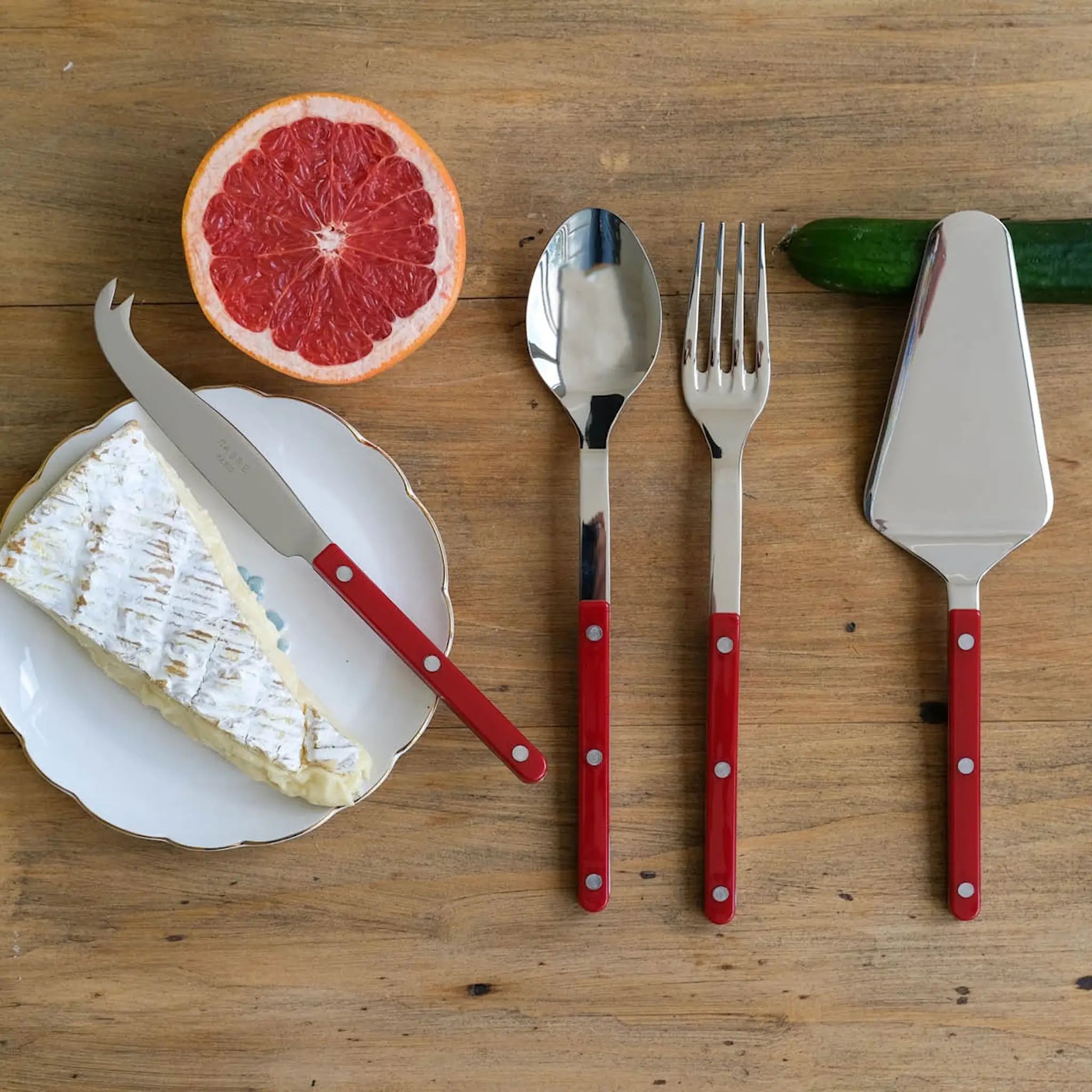 Sabre Bistrot kakespade 25 cm burgundy
