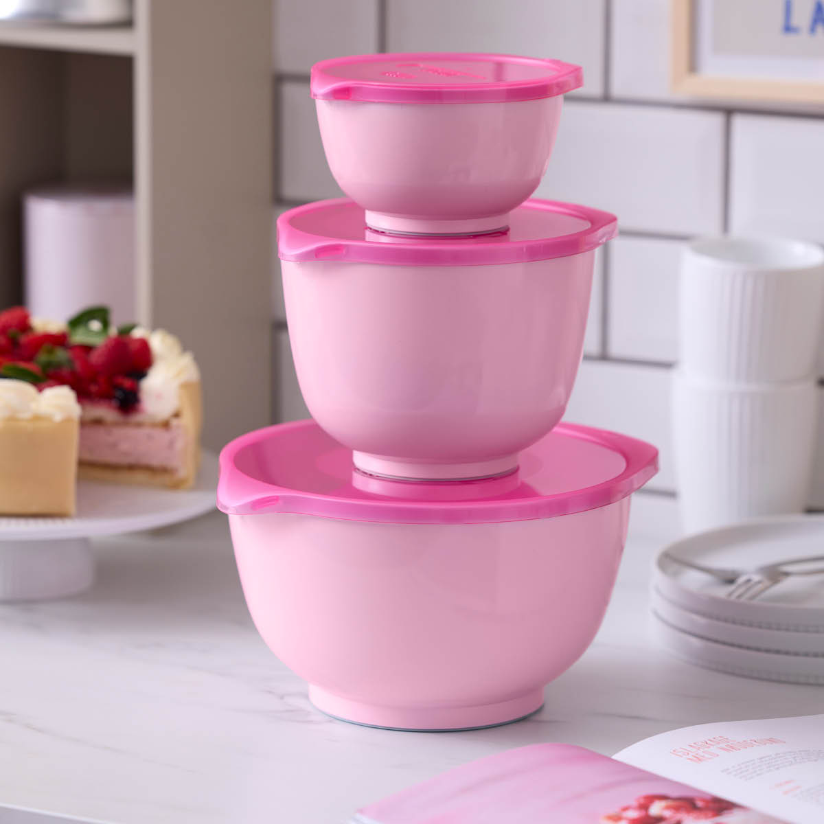 Rosti Margrethe skålset 0,5 +1,5 +3 L Rosa Bandet