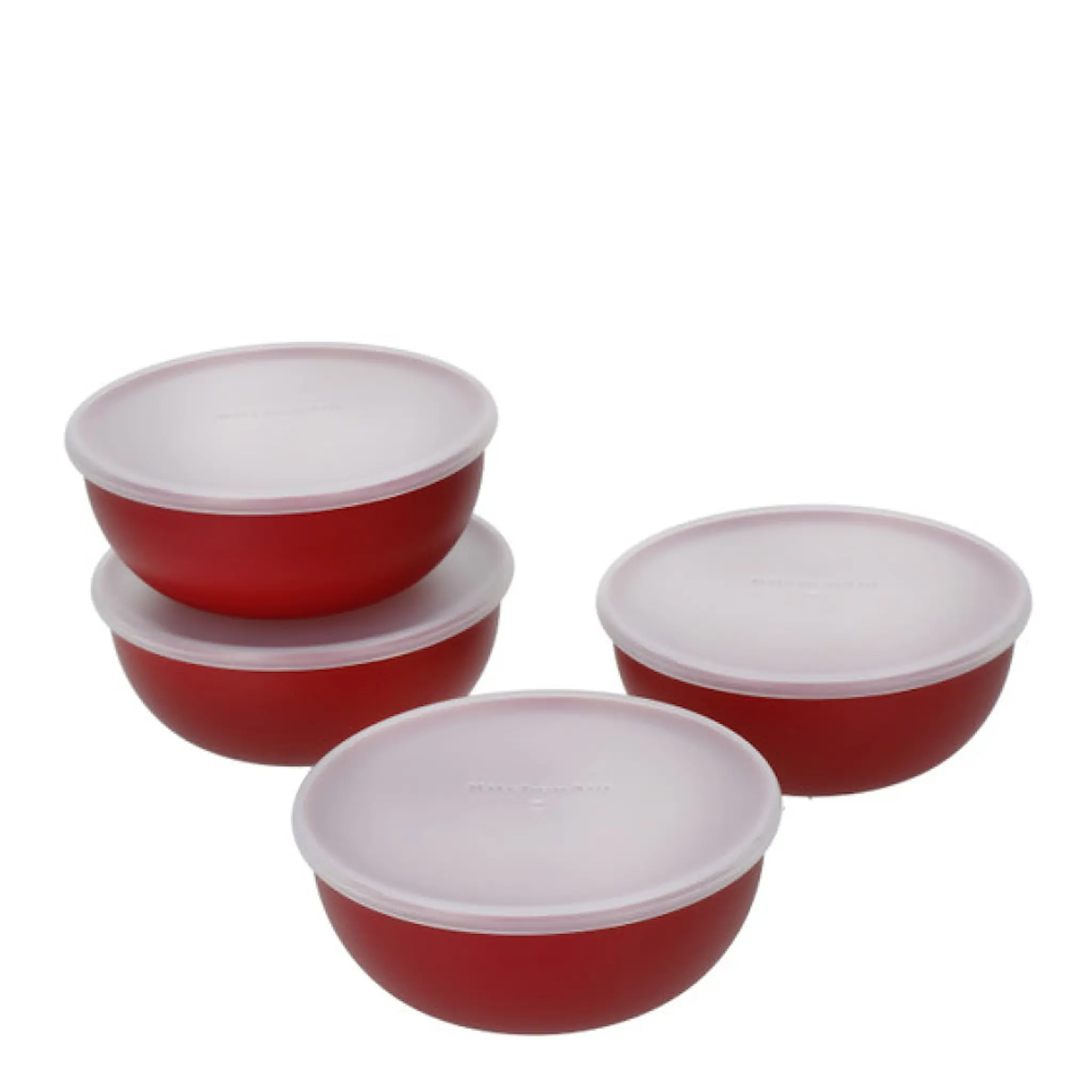 KitchenAid Core skålset 4 delar med lock empire red