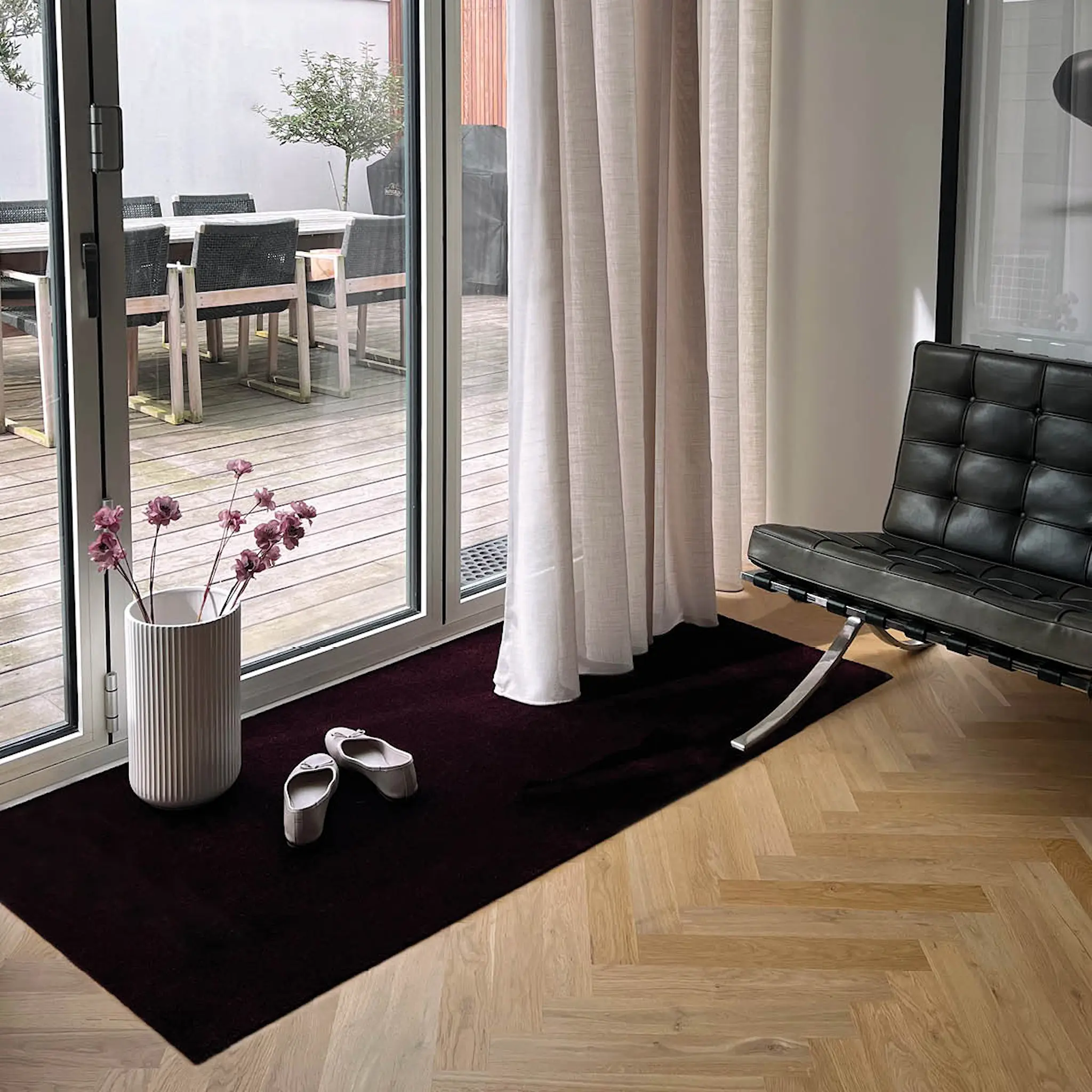 Tica Copenhagen Unicolor golvmatta 200x90 cm bordeaux