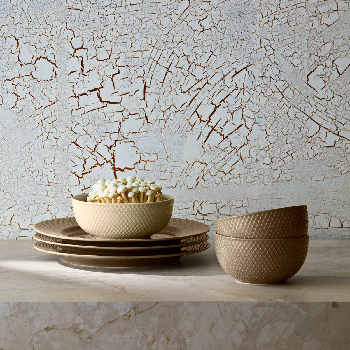 Lyngby Porcelæn Rhombe Color skål 11 cm turkis - Cervera