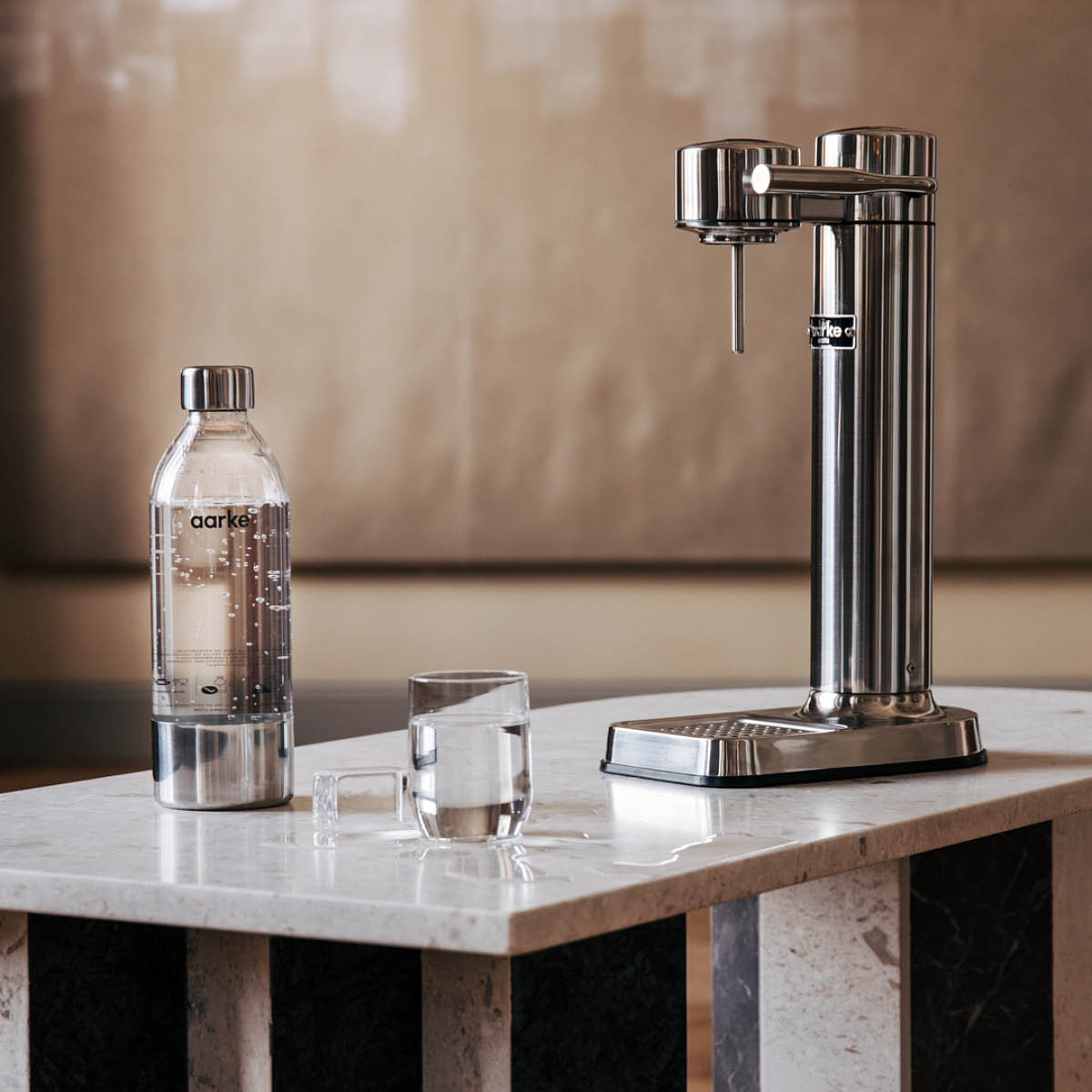 Aarke Aarke Bundle C3 kolsyremaskin polerat stål + To Go vakuumflaska 1 L stål